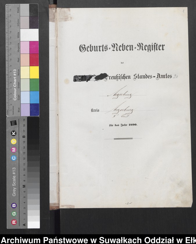image.from.unit.number "Geburts-Neben-Register des Preussischen Standes-Amtes Angerburg Kreis Angerburg, Band II (Nr 159-Nr 171)"