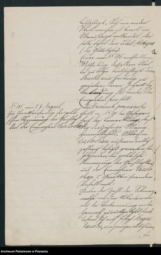 Obraz 12 z jednostki "A. betr. den Aleksander Trentowski und den Wirtschaftsbeamten Sigismund von Trzaska"