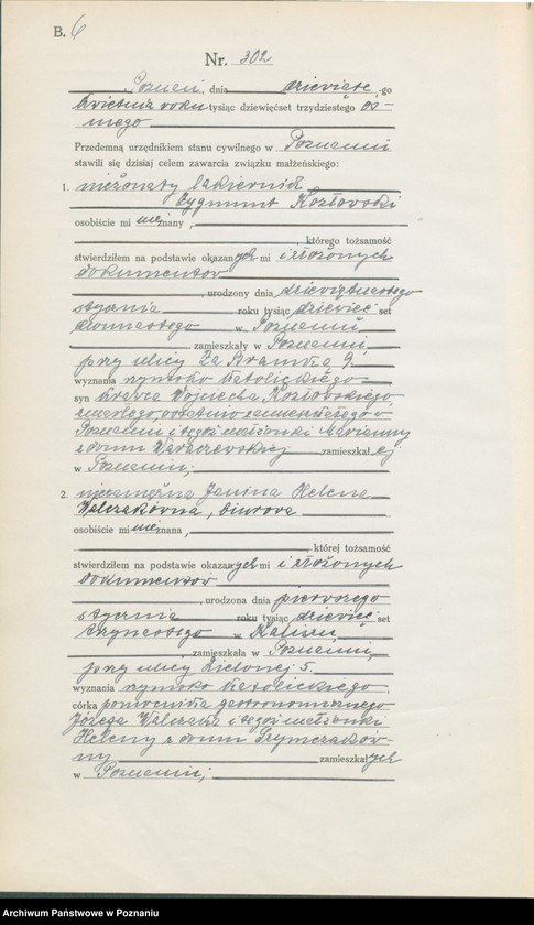 Obraz 8 z jednostki "Księga miejscowa małżeństw tom II [Rejestr główny małżeństw]"