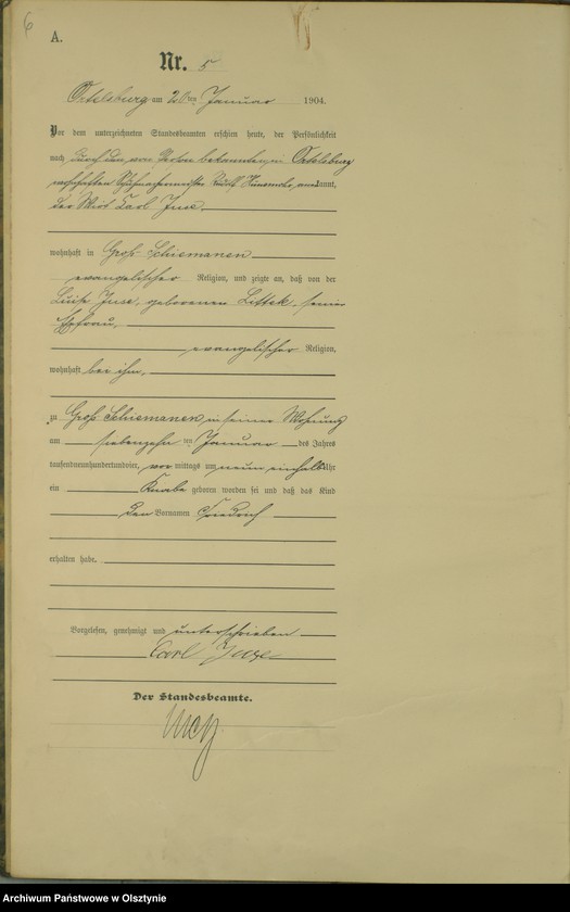 image.from.unit.number "Geburts-Haupt-Register Nr 1 - 71"