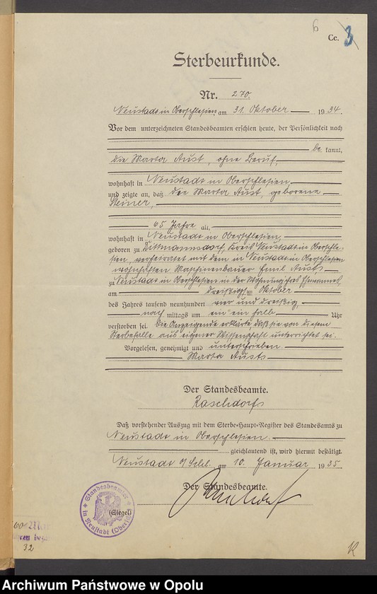image.from.unit.number "Verfügung von Todes wegen des Maschinenbauers Emil Aust und seiner Ehefrau Marta geb[orene] Steiner in Neustadt"