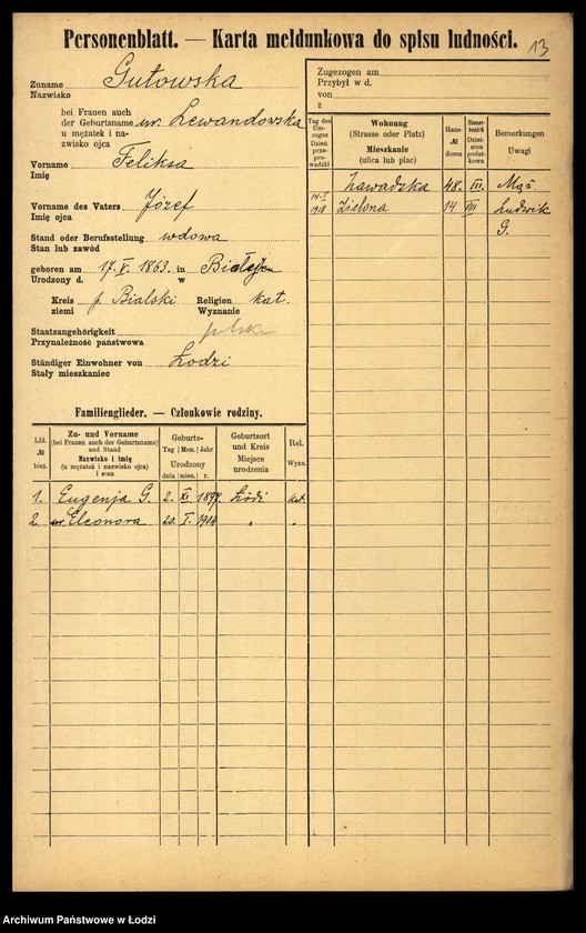 image.from.unit.number "[Spis ludności Łodzi] Gutmanowicz - Gzowski"