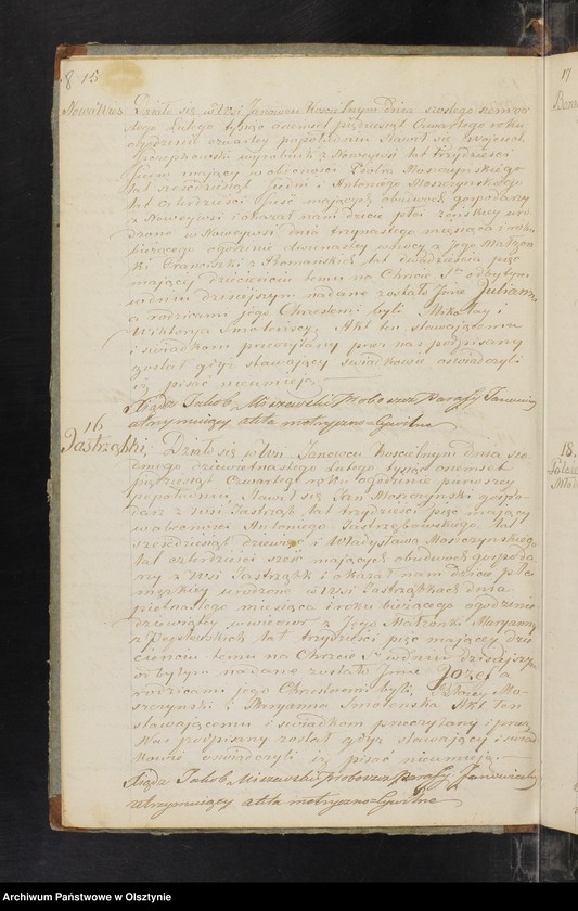 image.from.unit.number "Duplikat Parafii Janowieckiej w Powiecie Mławskim Gubernii Płockiej na rok 1854"