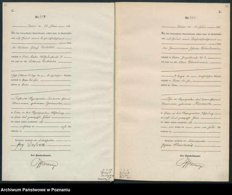 Obraz 16 z jednostki "Księga miejscowa zgonów tom II [Rejestr główny zgonów]"