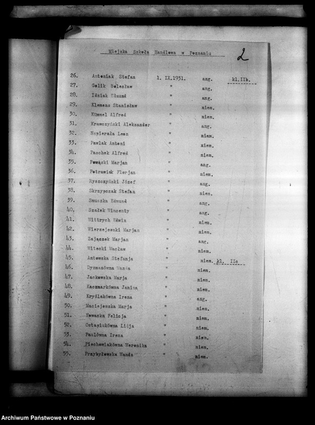 image.from.unit.number "Miejska Szkoła Handlowa- Poznań [Sprawozdanie szkoły oraz lista uczniów dopuszczonych do egzaminu]"