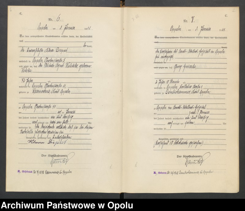 Obraz 7 z jednostki "[Rejestr zgonów] 1931 Tom I Nr 1-467"