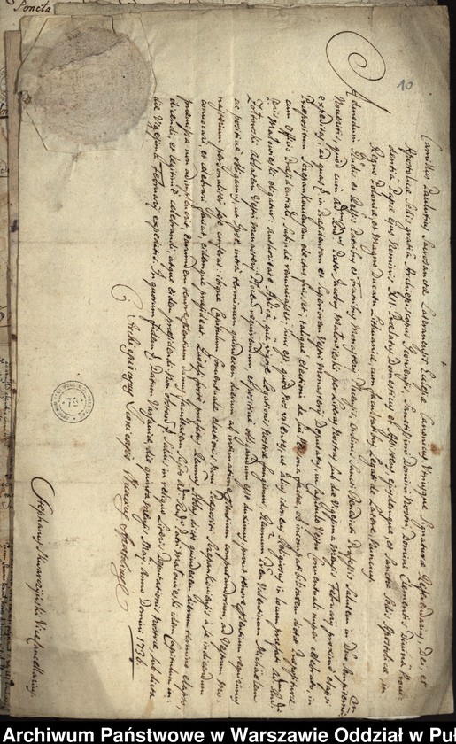 image.from.unit.number "Dekrety i kopie dekretów sądu nuncjatury i kurii rzymskiej oraz kopie umów z lat 1732-1737 dotyczące sporu między opatem Walentym Michałem Żółtowskim a konwentem o podział dóbr i nominację urzędników klasztornych"