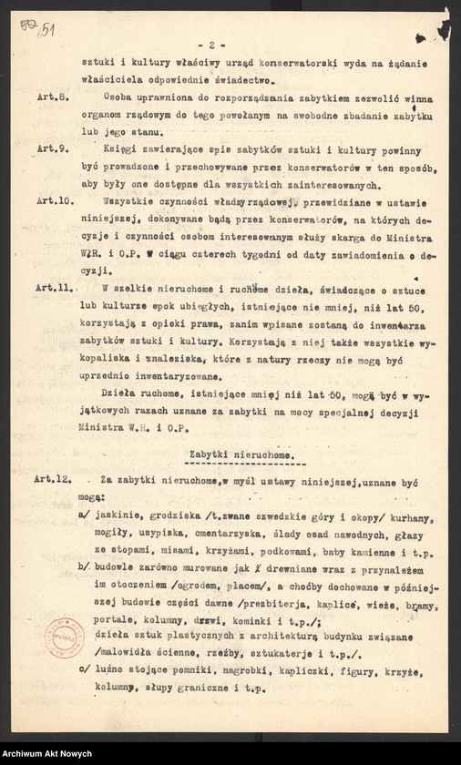 Obraz 1 z kolekcji "Dekret Rady Regencyjnej o opiece nad zabytkami sztuki i kultury ."