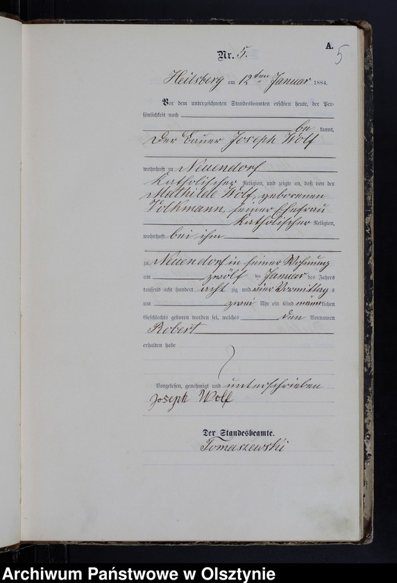 image.from.unit.number "Geburts-Haupt-Register Nr 1 - 150"