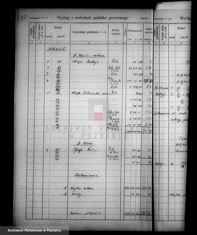 Obraz 14 z jednostki "Rejestr wyłączeń z art. 4 i 5 ustawy o wykonaniu reformy rolnej majątku Łobżenica powiatu wyrzyskiego"