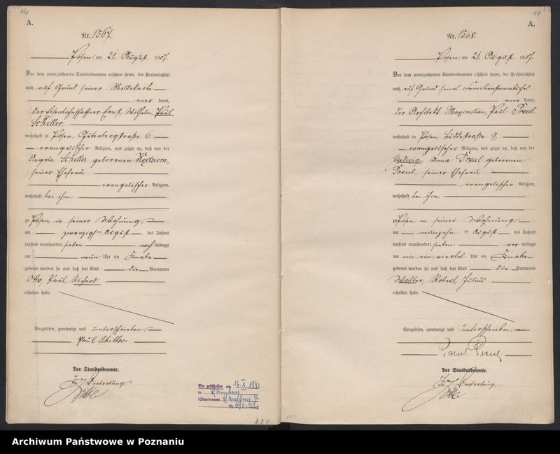 Obraz 11 z jednostki "Księga miejscowa urodzeń tom IV [Rejestr główny urodzeń]"