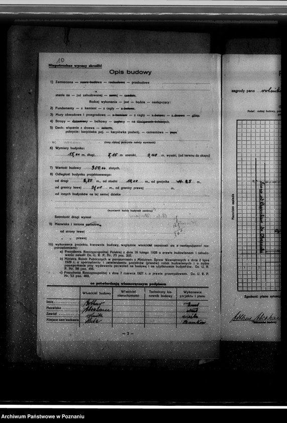 Obraz 14 z jednostki "Zatwierdzenie zakładu przemysłowego /rzeźni/ Artura Abrahama w Hucie pow. czarnkowski"