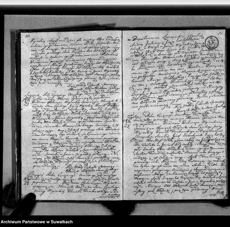 image.from.unit.number "Akta urodzonych gminy wigierskiey od 1-go maja 1809 do dnia ostatniego kwietnia 1810 roku"