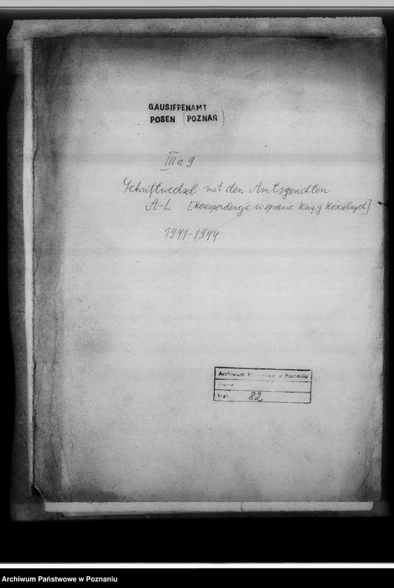 Obraz 4 z jednostki "Schriftwechsel mit den Amtsgerichten [korespondencja w sprawie ksiąg kościelnych, nazwy powiatów od A - L]"