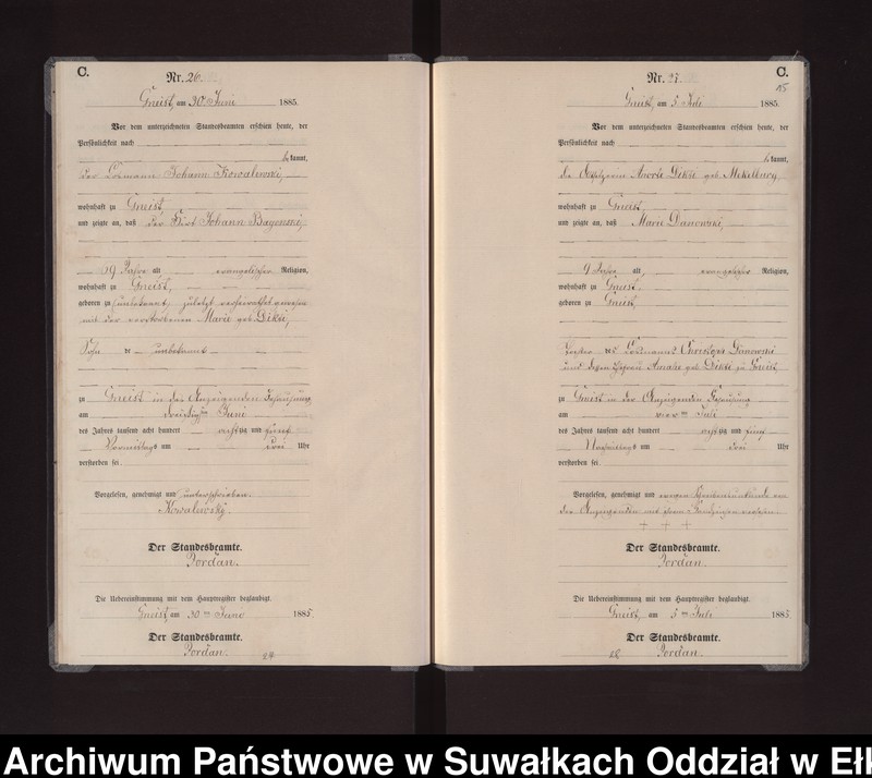 image.from.unit.number "Sterbe-Neben-Register des Königlichen Preussischen Standes-Amtes Gneist Kreis Loetzen"