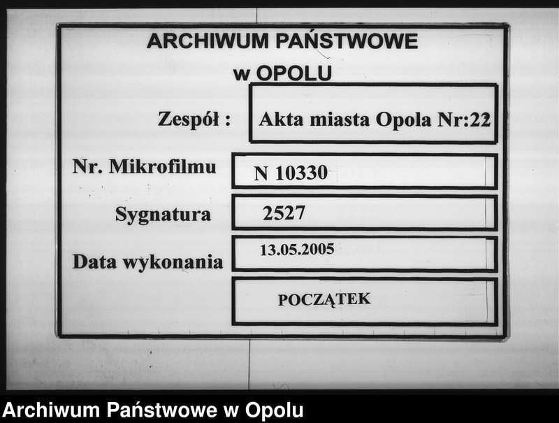Obraz 1 z jednostki "Acta des Magistrats zu Oppeln betreffend das Testament des verstorbenen Tanzlehrer Friedrich Richter"
