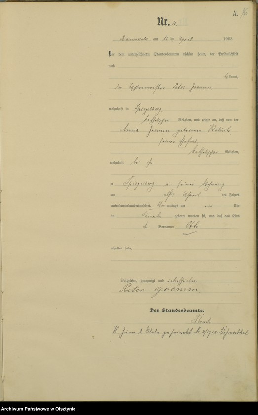 image.from.unit.number "Geburts-Haupt-Register Nr 1 - 71"