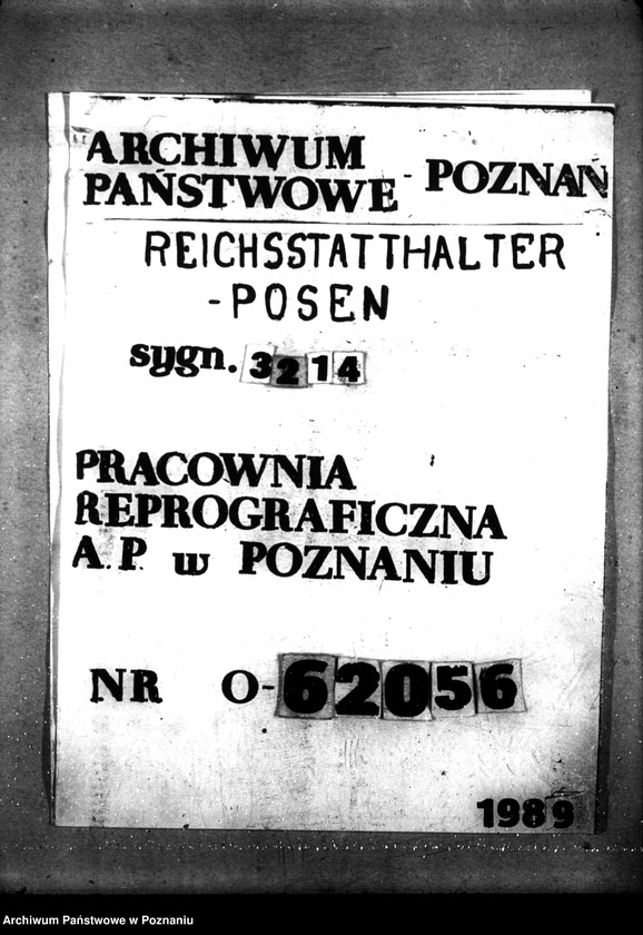Obraz 1 z jednostki "Verwaltung des Wohnungsbesitzes ehemals polnischer Wohnungsunternehmen. Gründung der Kreiswohnungsgesellschaften"