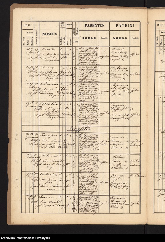 image.from.unit.number "[Kopie metryki urodzeń w parafii Cieszanów z lat 1864-1865]"