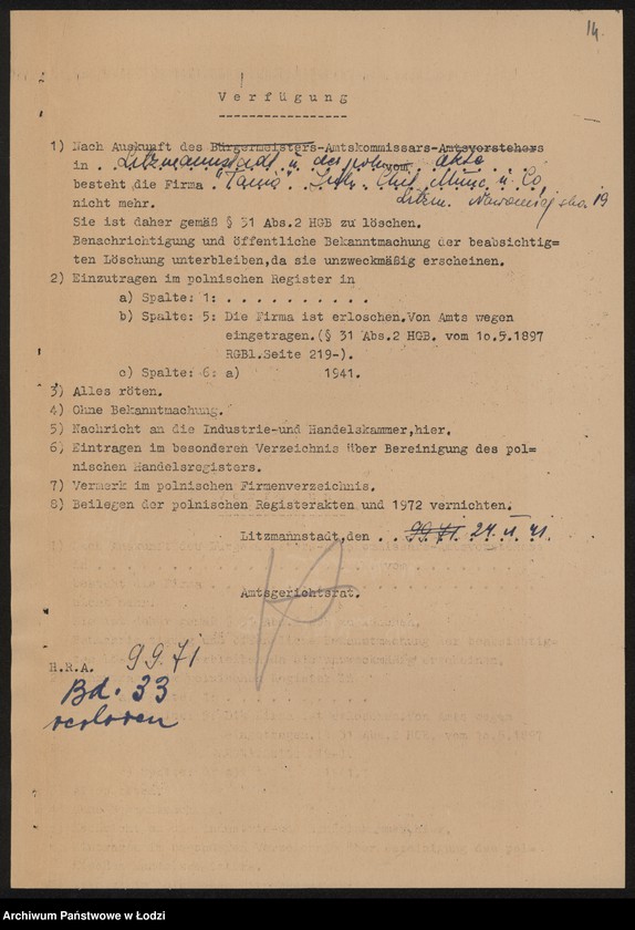 Obraz 16 z jednostki ""Tanio" wł. Chil Mune i S-ka- sprzedaż towarów dzianych"