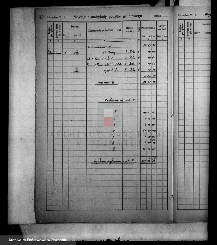 Obraz 14 z jednostki "Operat wyłączeń w myśl art.4 i 5 ustawy o reformie rolnej majątku Falmierowo powiatu wyrzyskiego mikrofilm"