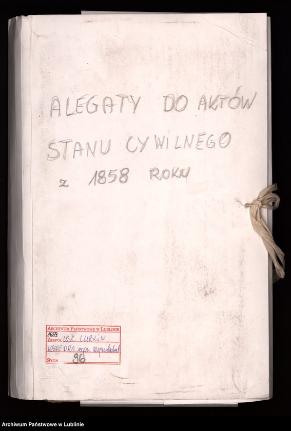 image.from.unit.number "Alegaty do księgi urodzeń, małżeństw i zgonów z 1858 r."