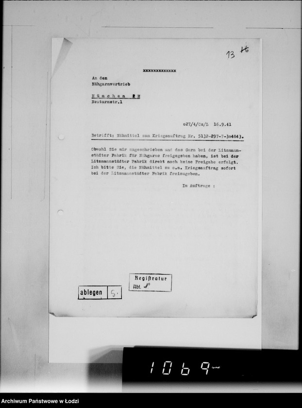 Obraz 17 z jednostki "[Korespondencja z urzędami, instytucjami i firmami] Lit.Na-Ny."