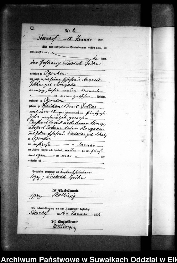 image.from.unit.number "Sterbe-Neben-Register des Preussischen Standes-Amtes Gr. Strengeln Kreis Angerburg"