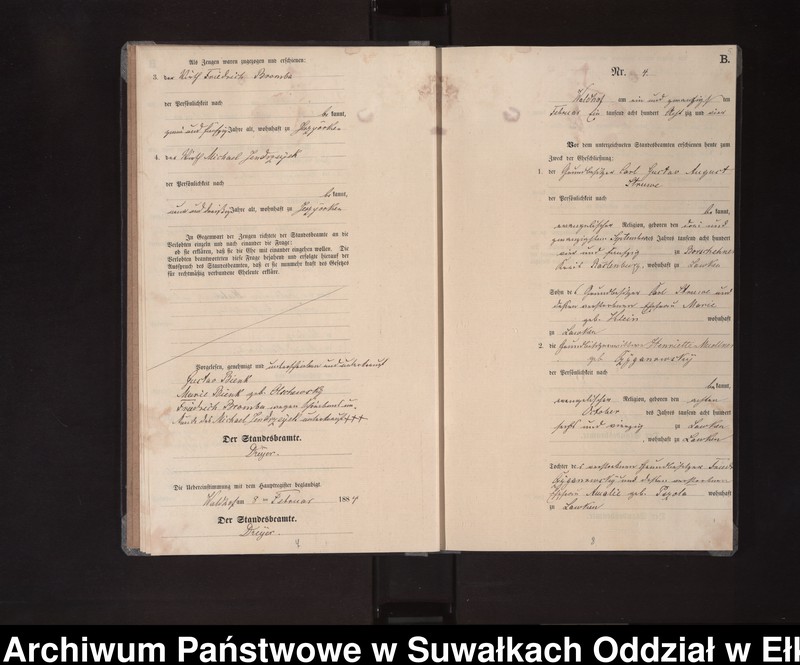image.from.unit.number "Heiraths-Neben-Register des Königlichen Preussischen Standes-Amtes Orlen Kreis Loetzen"
