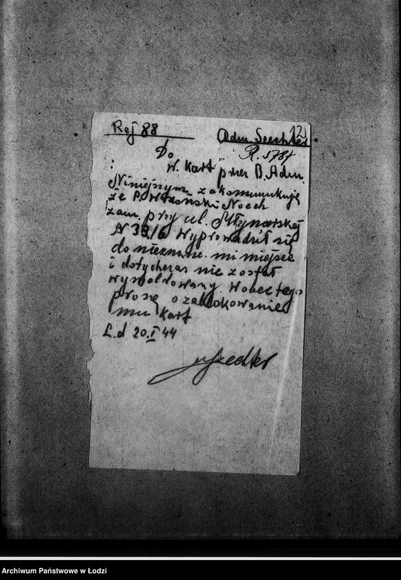 Obraz 15 z jednostki "[Korespondencja z Wydziałem Kart w sprawie skreślenia osób wymeldowanych]"