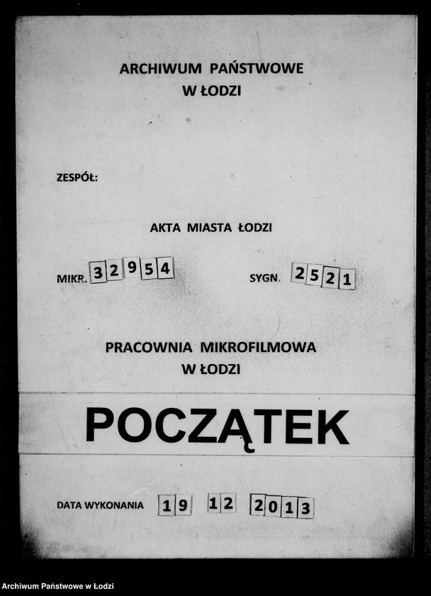 Obraz 1 z jednostki "O perepisi domov i stroenji v gor. Lodzi dlja obloženija ich podymnoju podatju na 1897-1901 gody"