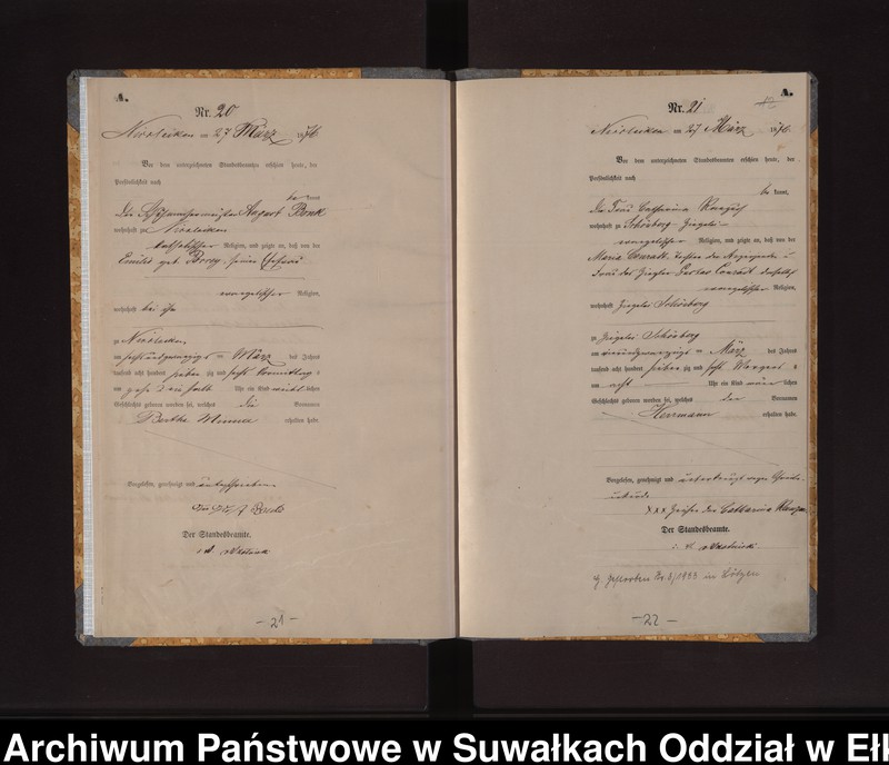 image.from.unit.number "Geburts-Haupt-Register des Königlich Preussischen Standes-Amtes der Stadt Nicolaiken Kreis Sensburg"