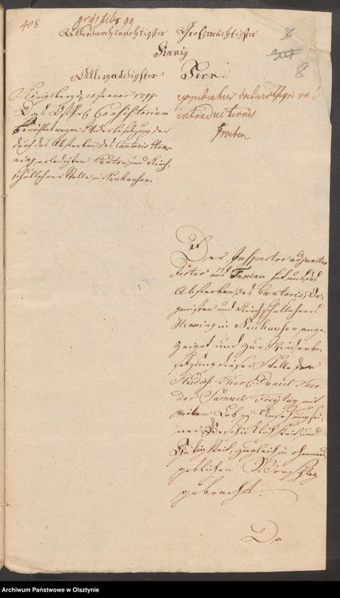 image.from.unit.number "Die Cantor und Organisten Stelle in Neuhausen [Romnowo]"