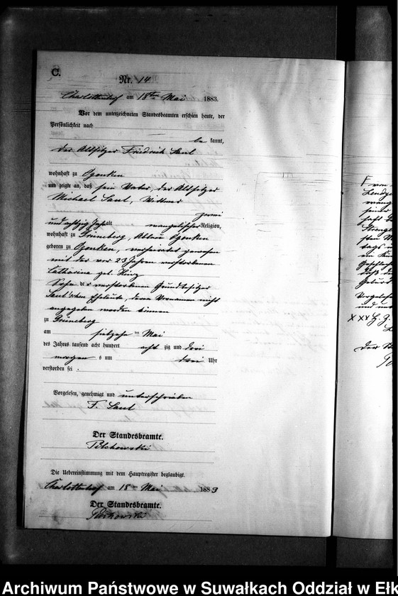 image.from.unit.number "Sterbe-Neben-Register des Preussischen Standes-Amtes Gr. Strengeln Kreis Angerburg"