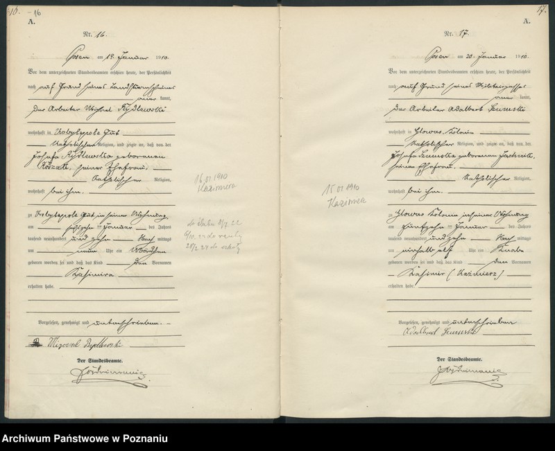 Obraz 11 z jednostki "Księga miejscowa urodzeń [Rejestr główny urodzeń]"