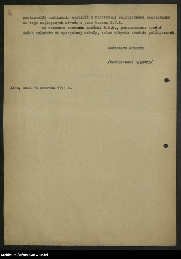 Obraz 3 z jednostki "Zarząd Centralny Państwowego Urzędu Repatriacyjnego; sprawozdania, protokoły, korespondencja [komórki PPR]"