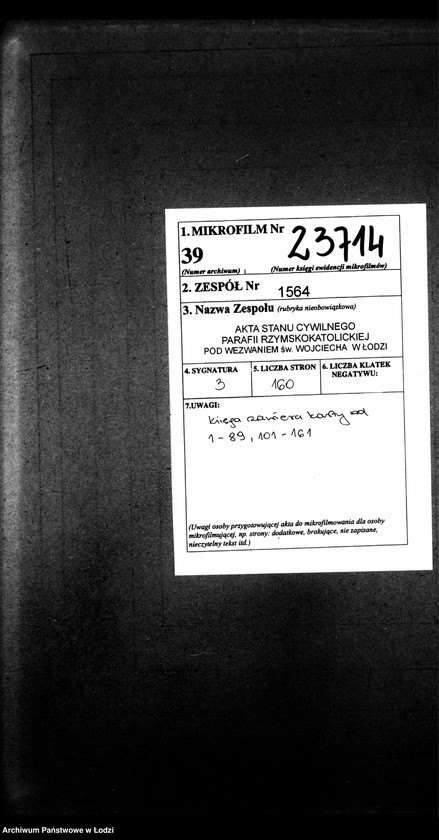 Obraz 2 z jednostki "Akta urodzeń, małżeństw i zgonów"