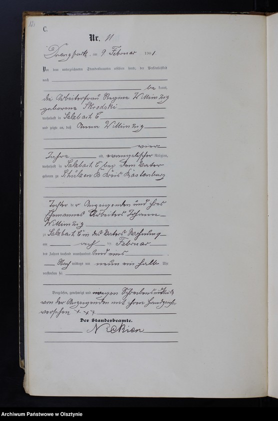 image.from.unit.number "Sterbe-Haupt-Register Nr 1 - 85"