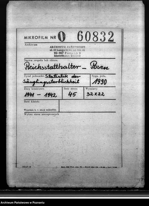 Obraz 2 z jednostki "Statistik der Säuglingssterblichkeit"