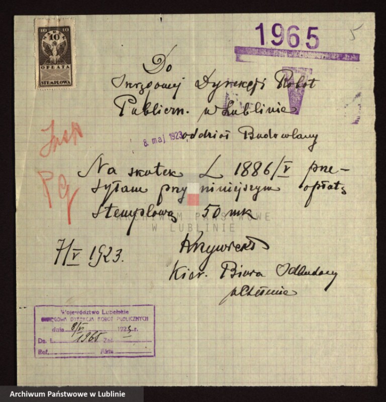 image.from.unit.number "[Projekt konstrukcji dachowej na kościele ewangelickim w Kamieniu, pow. Chełmski]"