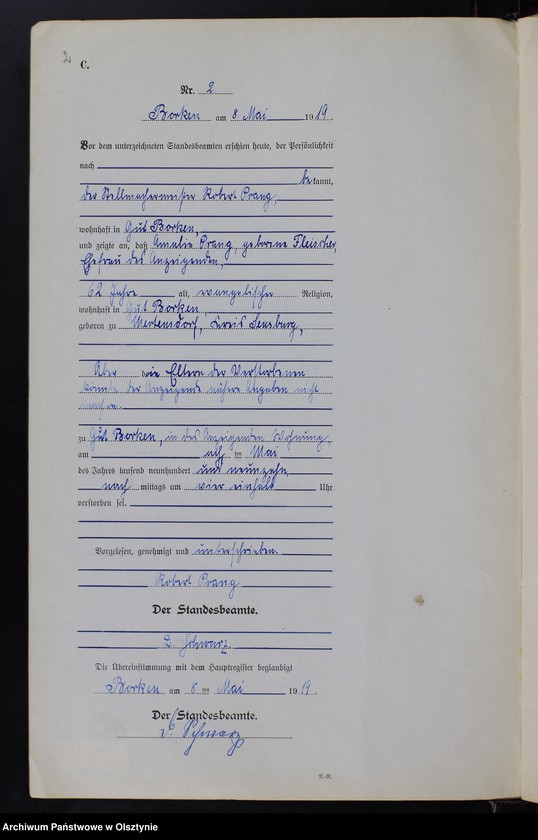 image.from.unit.number "Sterbe-Neben-Register Nr 1 - 16 [ Księga zgonów - wtóropis ]"