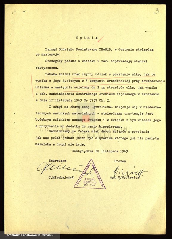 Obraz 15 z jednostki "Życiorysy powstańców wielkopolskich: T - tom l /Tabaka Antoni - Tomczak Franciszek/."