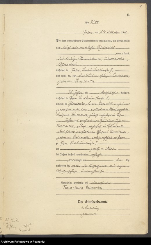 Obraz 9 z jednostki "Księga miejscowa zgonów tom VI [Rejestr główny zgonów]"