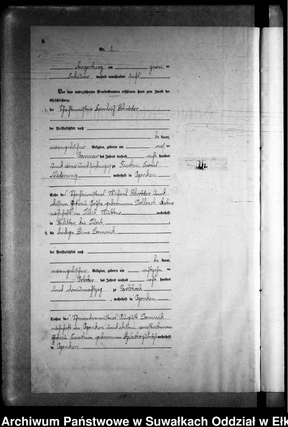 image.from.unit.number "Heirats-Neben-Register des Preussischen Standes-Amtes Gr. Strengeln Kreis Angerburg"