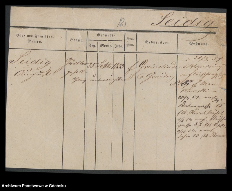 image.from.unit.number "Karty meldunkowe: Seidemann - Sekus"