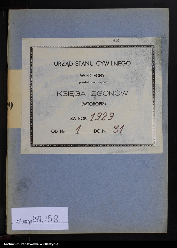 image.from.unit.number "Sterbe-Neben-Register Nr 1 - 31 [ Księga zgonów - wtóropis ]"
