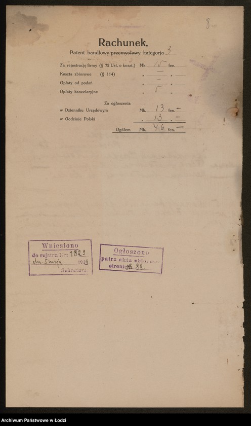 Obraz 10 z jednostki "Józef Śmigłowski- skład artykułów technicznych i agentura"