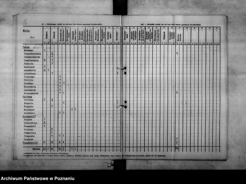Obraz 20 z jednostki "Nachweisungen der Fälle von übertragbaren Krankheiten"