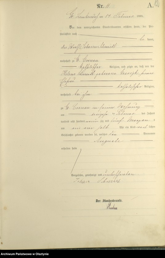 image.from.unit.number "Geburts-Haupt-Register Nr 1 - 77"