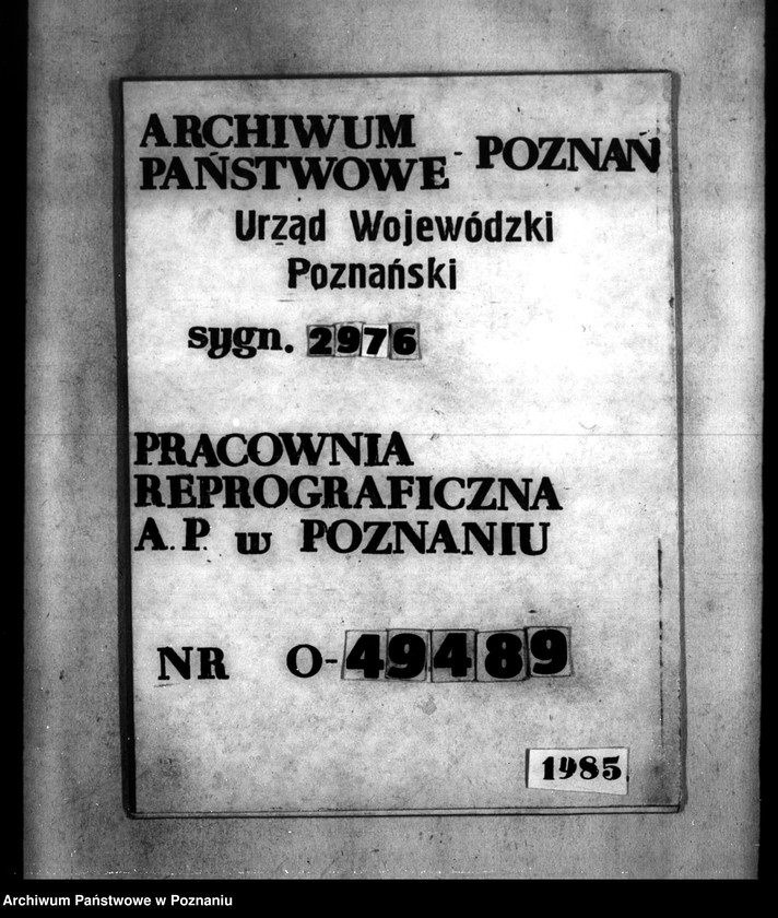 Obraz 1 z jednostki "Rejestr pomiarowy wyłączeń z art. 4 i 5 ustawy o reformie rolnej z majątku Kosztowo powiatu wyrzyskiego"